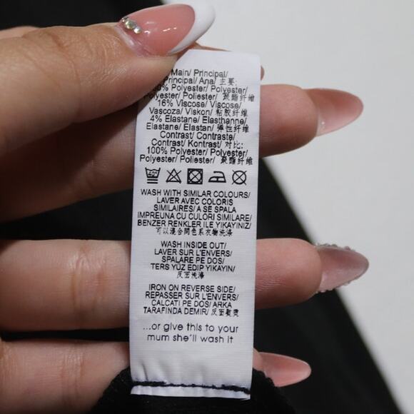 Missguided Black Cold Shoulder Ruffle Detail Blazer Sz 4 NWT - Picture 8 of 13